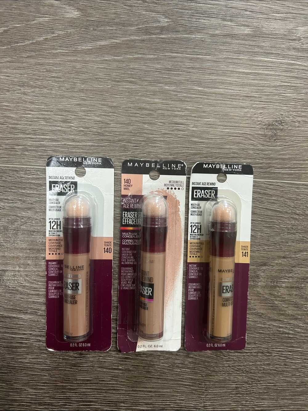 3X Maybelline instant age rewind eraser concealer #140 &141 ( Firm Price )